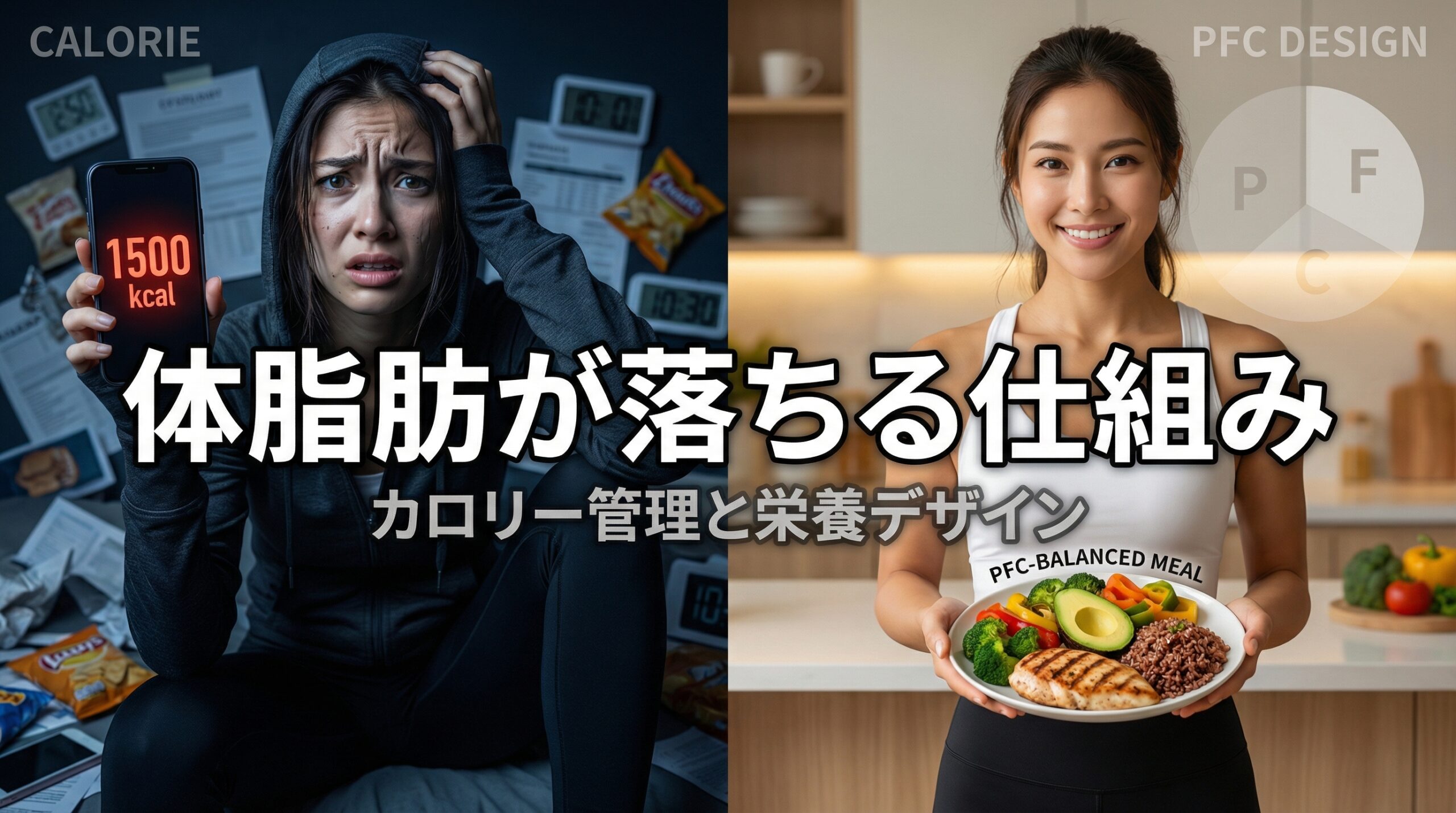 カロリー管理だけでは足りない｜PFCバランスが重要な理由と体脂肪が落ちる仕組み